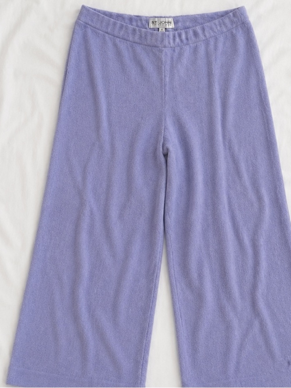 St. John Collection Lavender Knit Wide Leg Pants